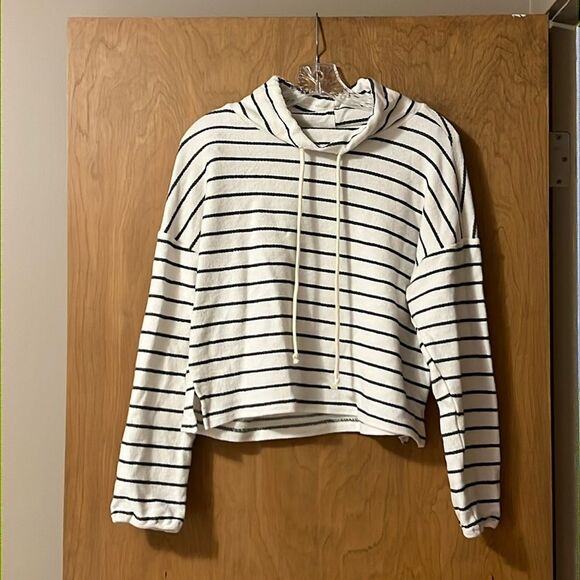 Paper Crane Tops - Striped Cotton Sweatshirt